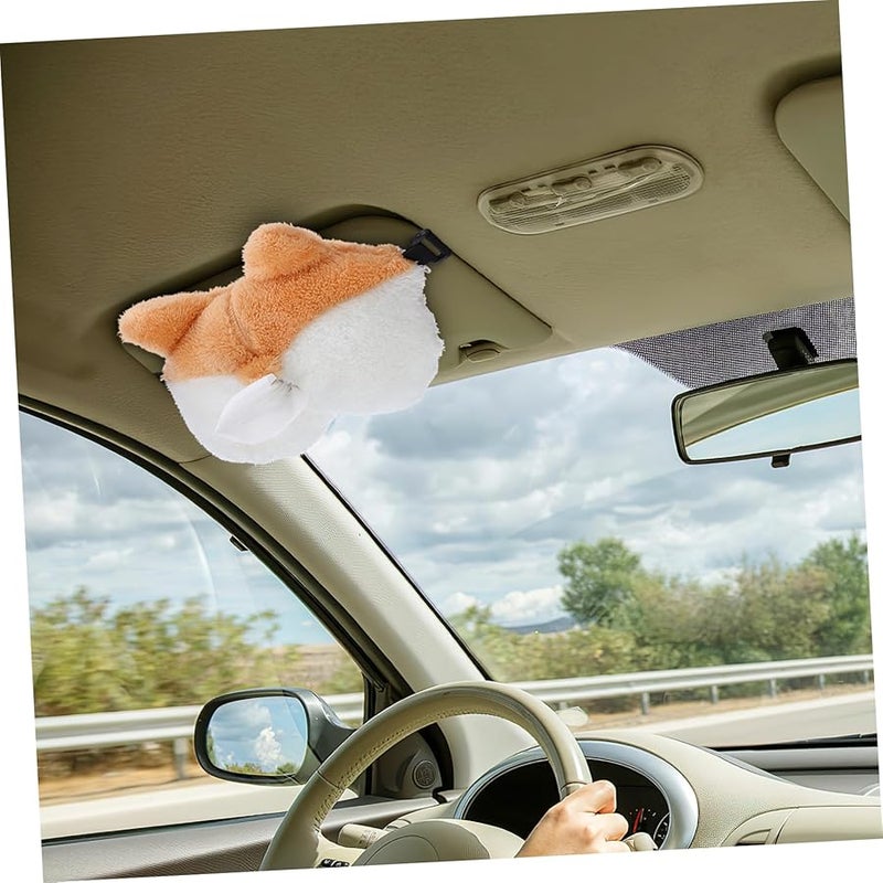 Corgi Butt Tissue Box Cover Hanging Napkin Holder For Home And Car White - Image 3